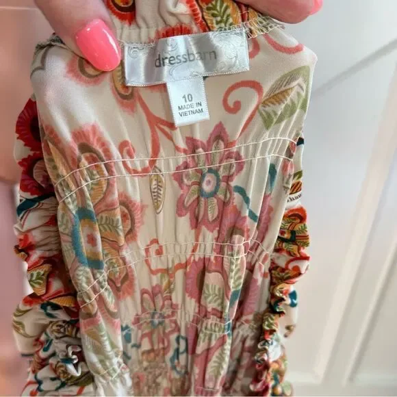 Dressbarn whimsical flower off shoulder dress - Picture 9 of 9